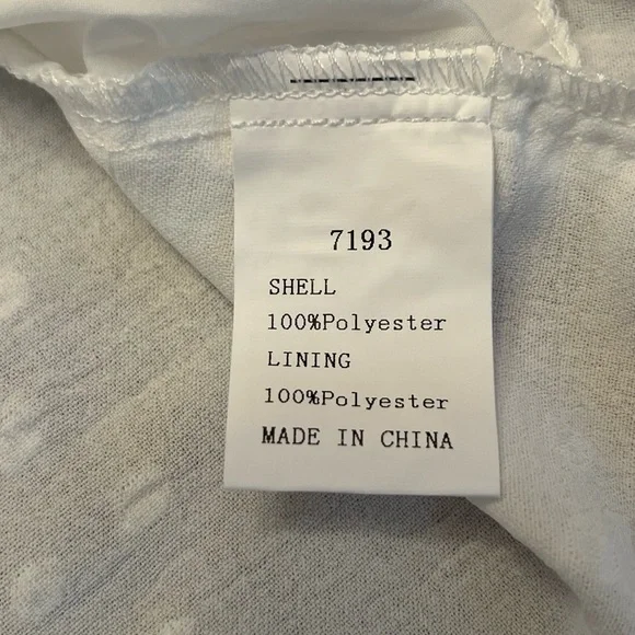 NWT Pretty White Ruffle, Long Sleeve Top - Picture 12 of 16